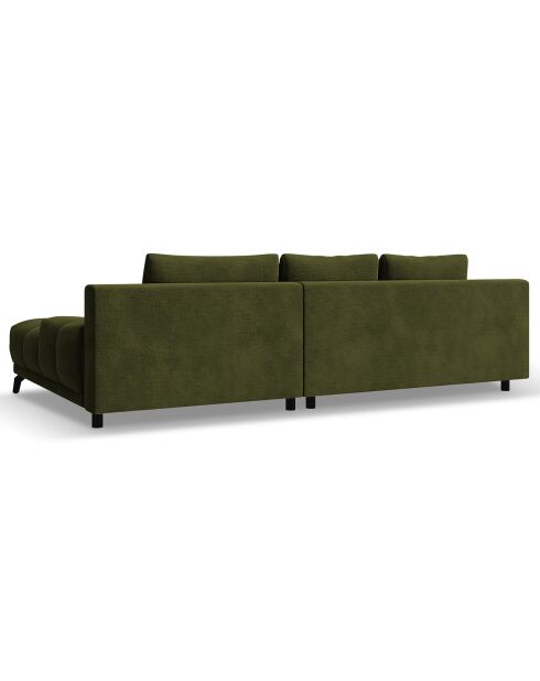 Canapé d'angle Gauche Convertible avec Coffre Cirrus 5 Places vert - 290x182x90 cm